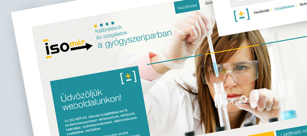 Az Iso-Mér Minőségbiztosítási iroda weboldala