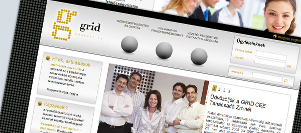 A GRID Consulting honlapja