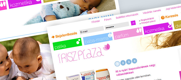Az Írisz Plaza Kozmetikai webáruház designja