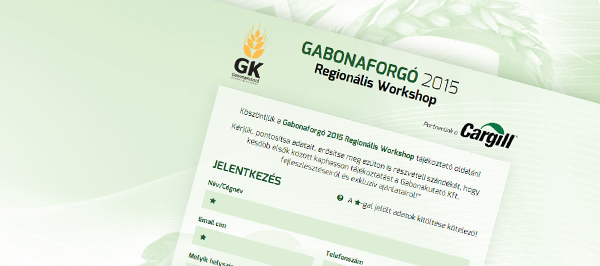 Gabonaforgó 2015 landing page