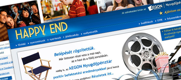 Happyend microsite az AEgonnak