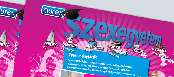 Durex Szexegyetem promóció